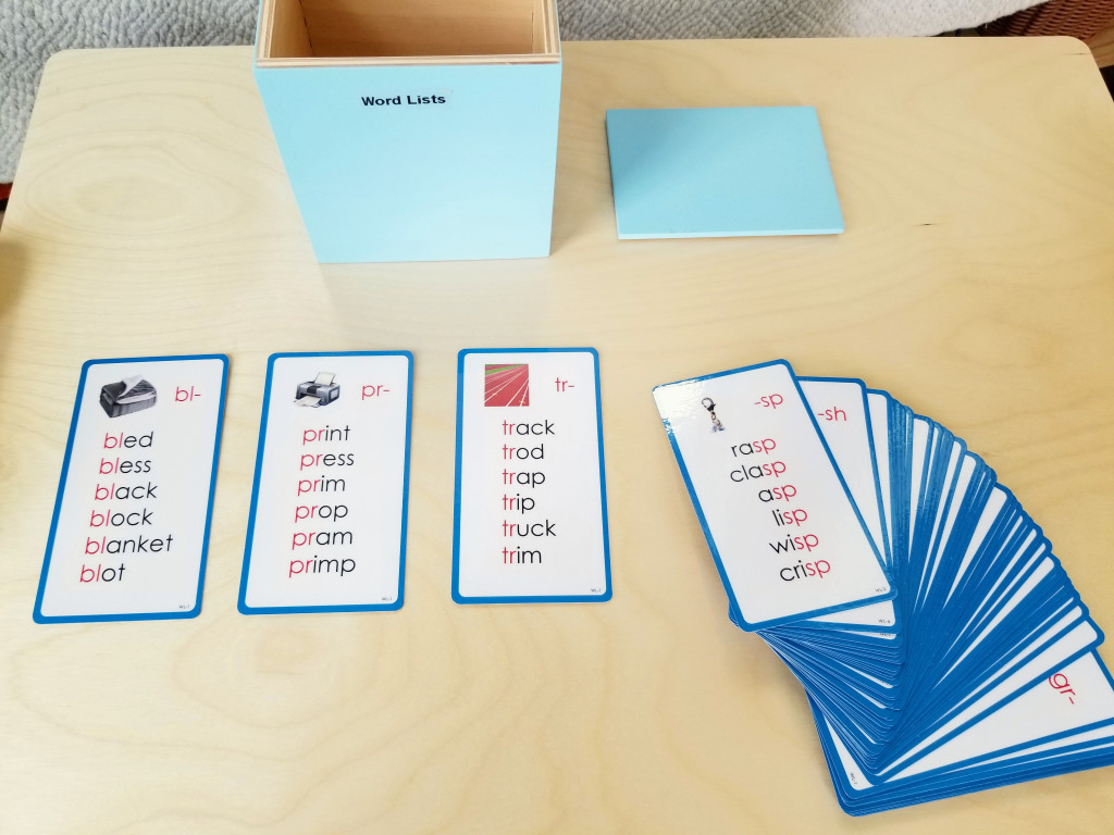 Montessori Blue Language Series Word List