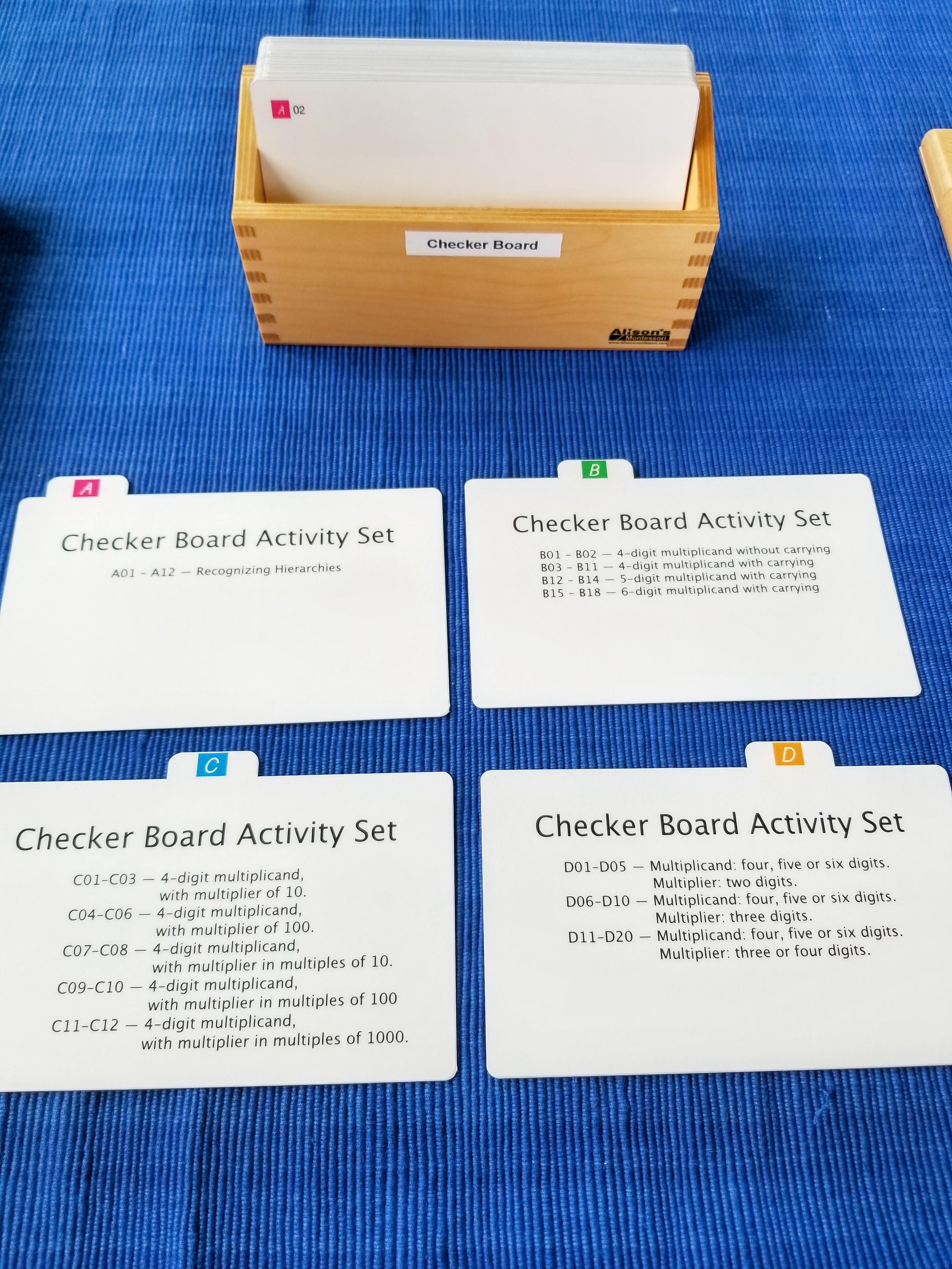 Checker Board with Activity Cards