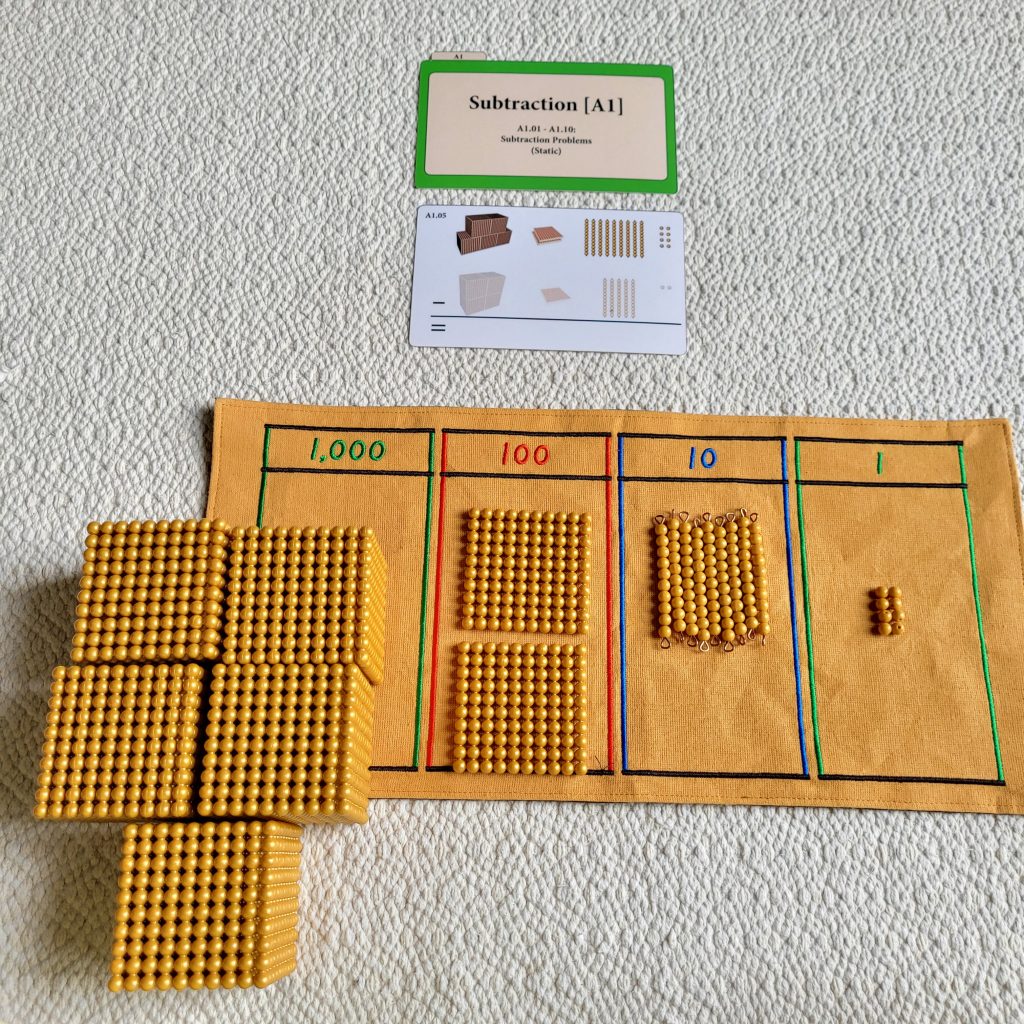 Montessori Golden Bead Bank Game
