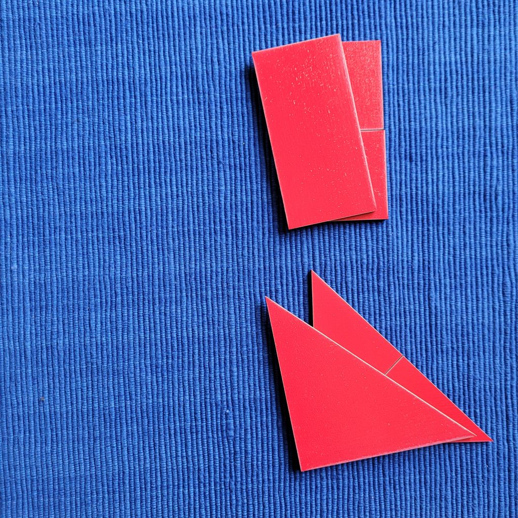 1 Shape Superimposed on 2 Shapes are Congruent Shapes