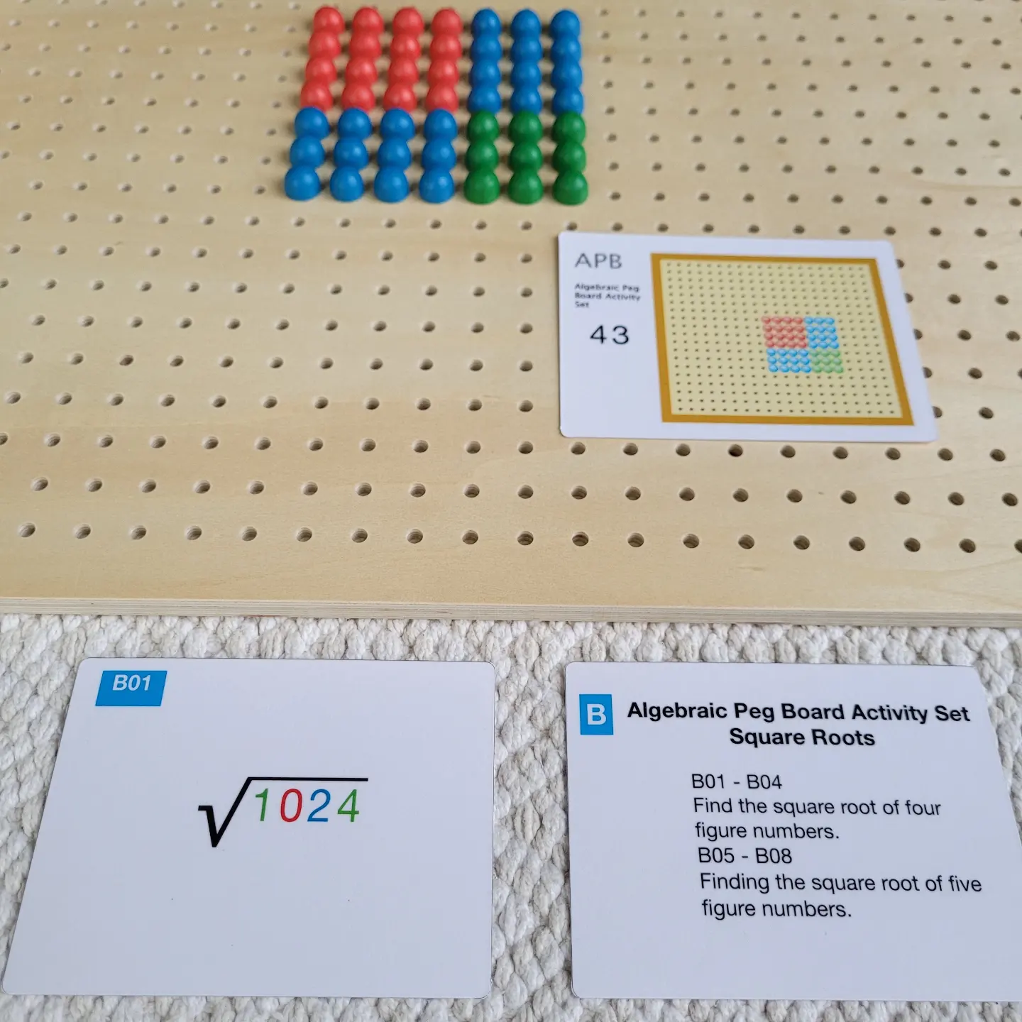 Algebraic Peg Board Set
