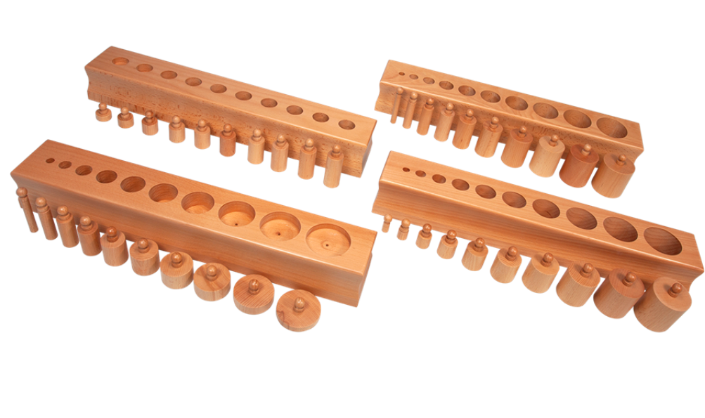 Montessori Knobbed Cylinder Blocks