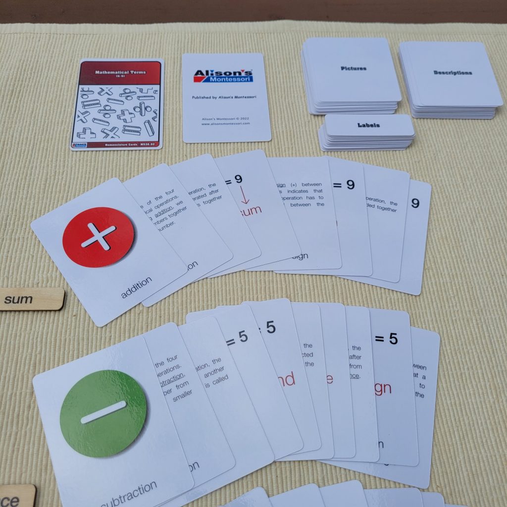 Montessori Curriculum Materials