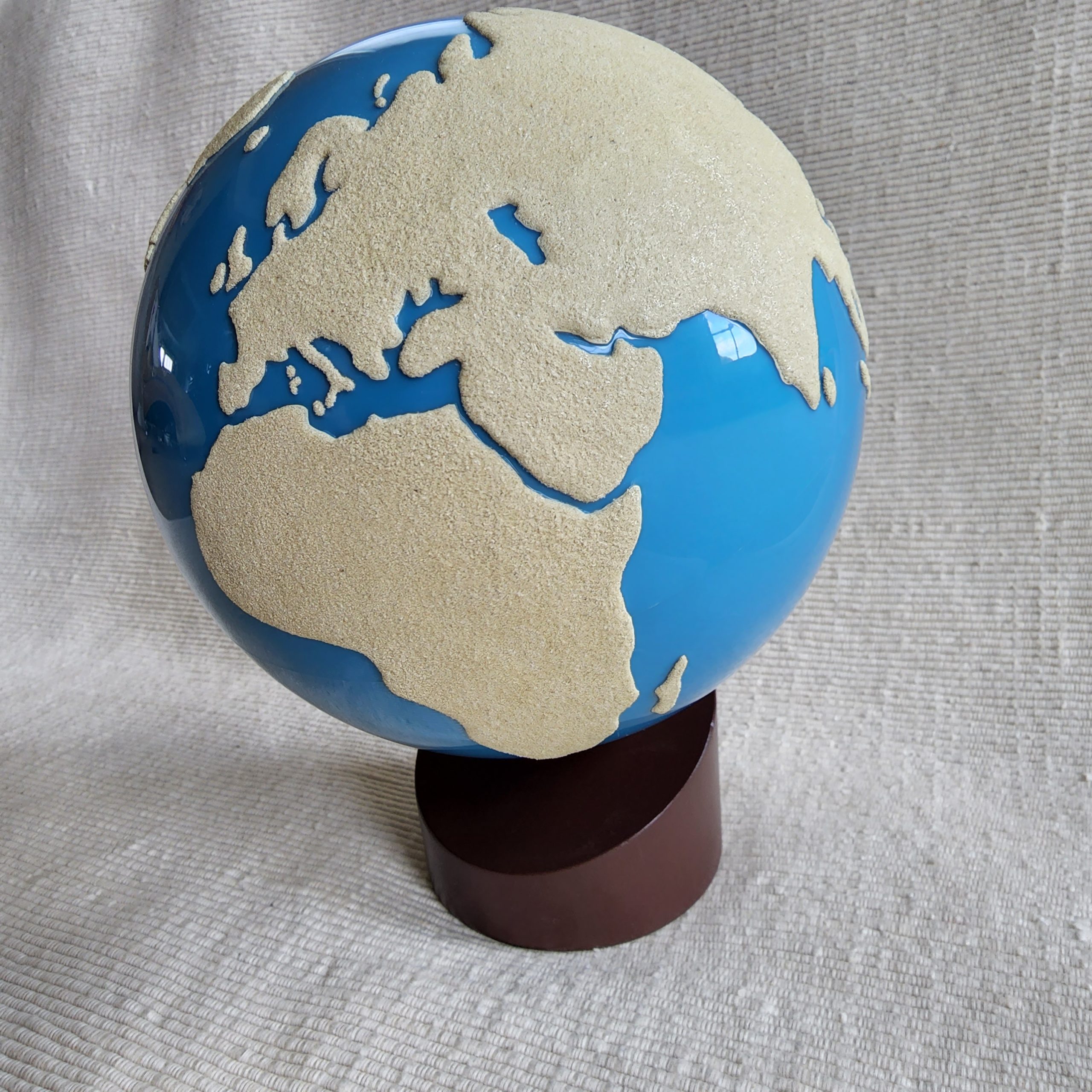 Sandpaper Globe of Land & Water