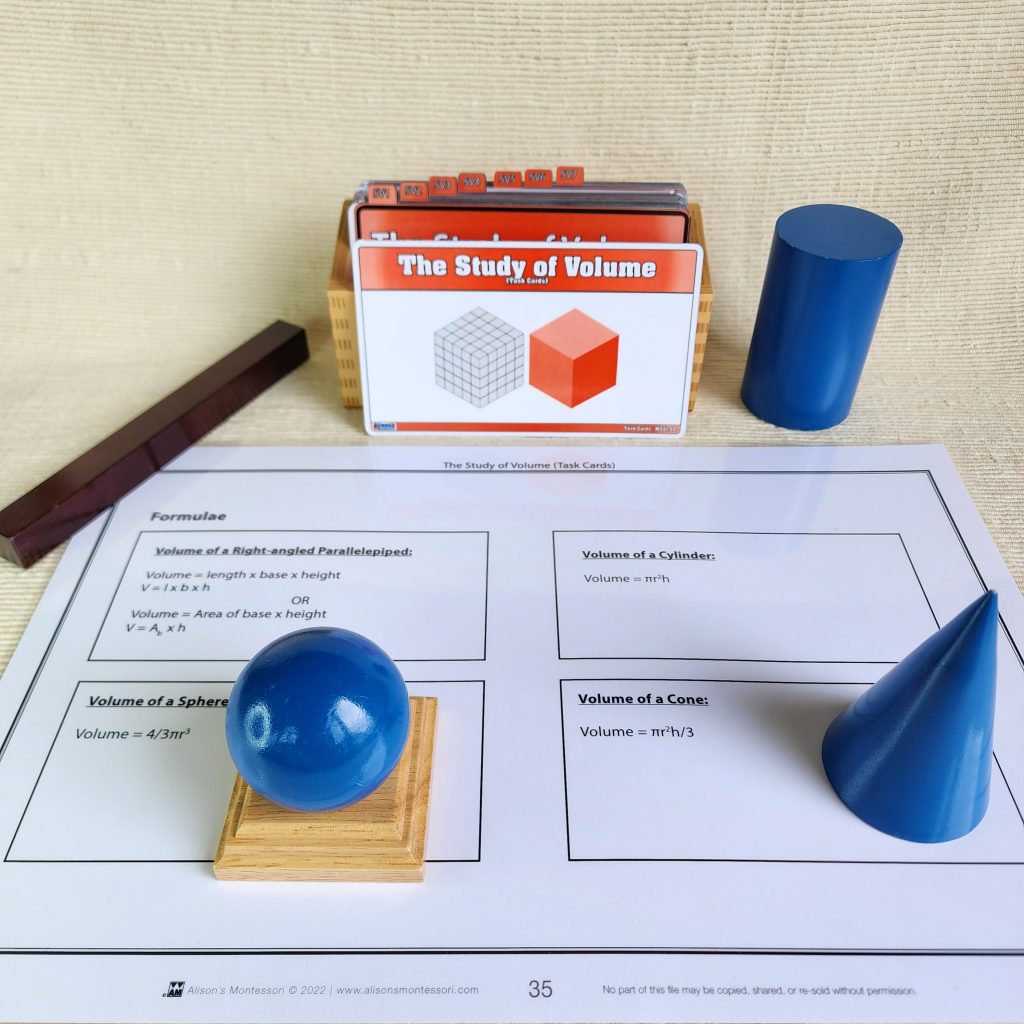 The Study of Volume (Task Cards)