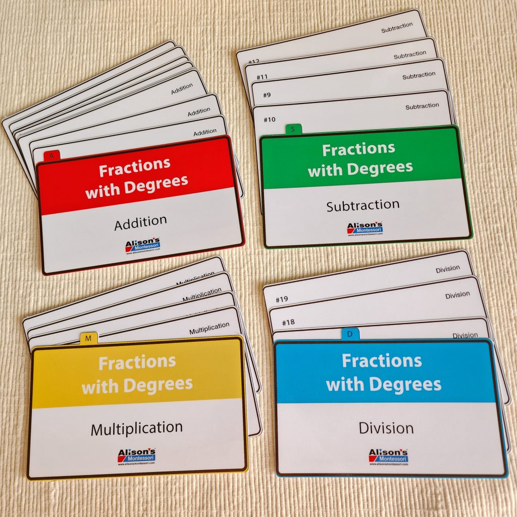 Fractions with Degrees Activity Set