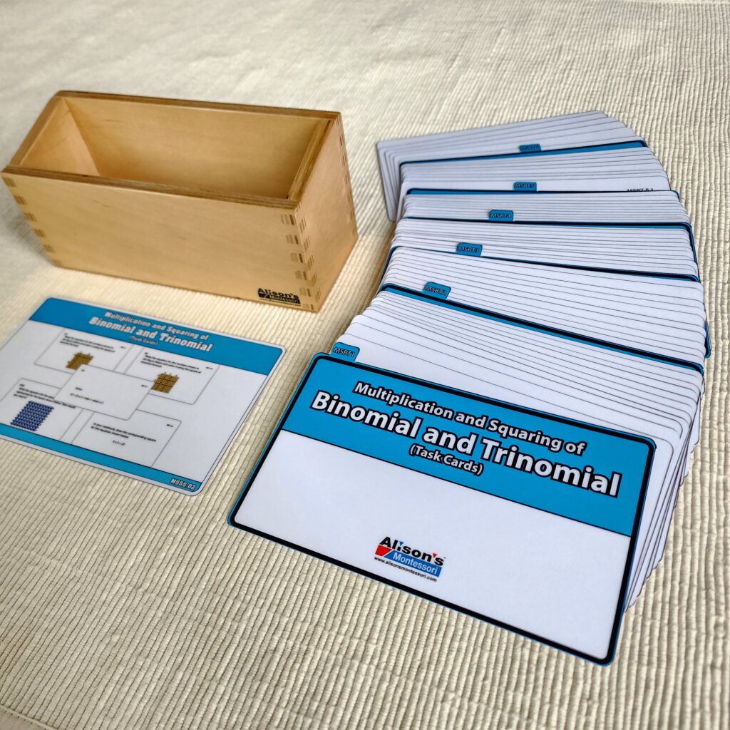Square of Binomial and Trinomial Task Cards