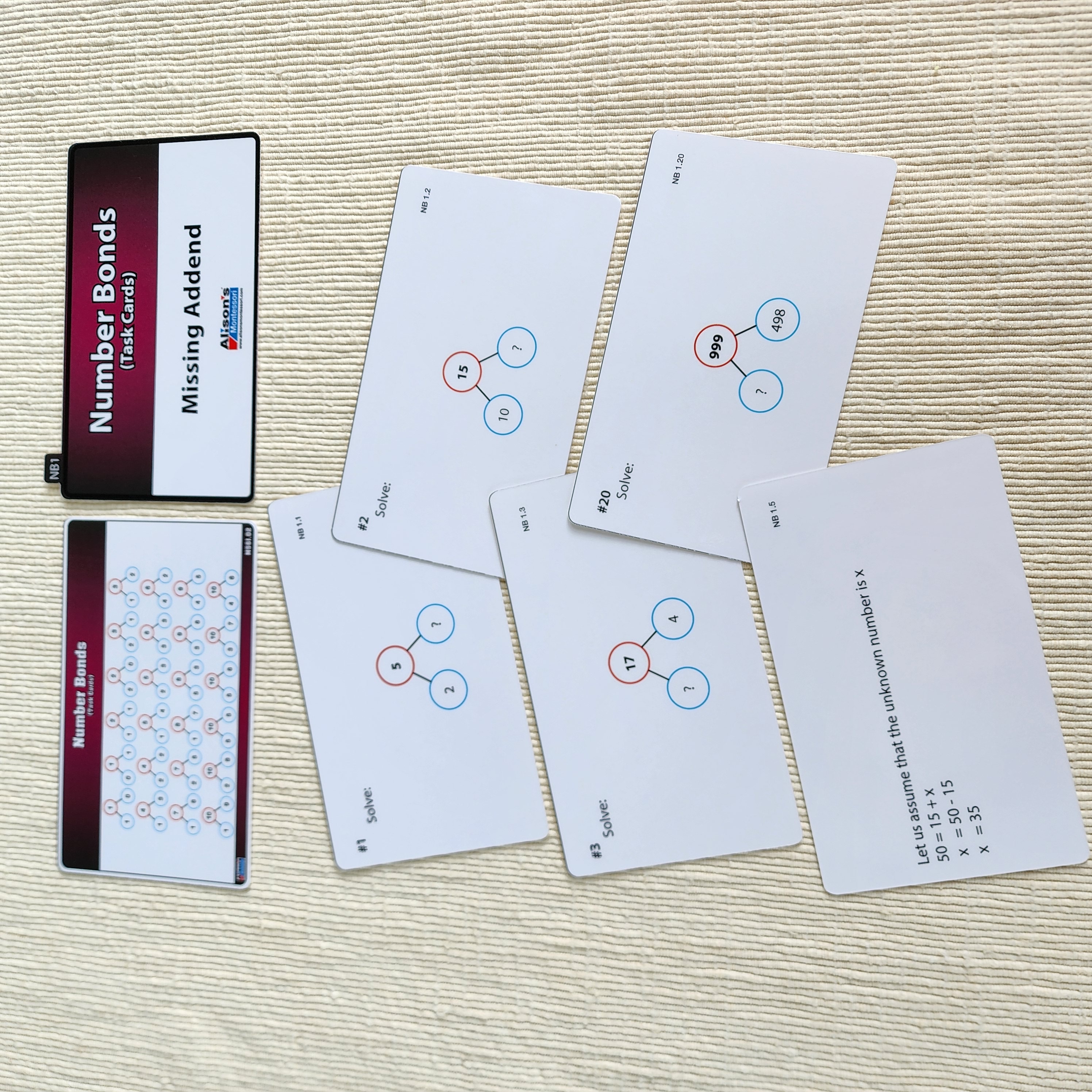 Number Bonds Task cards