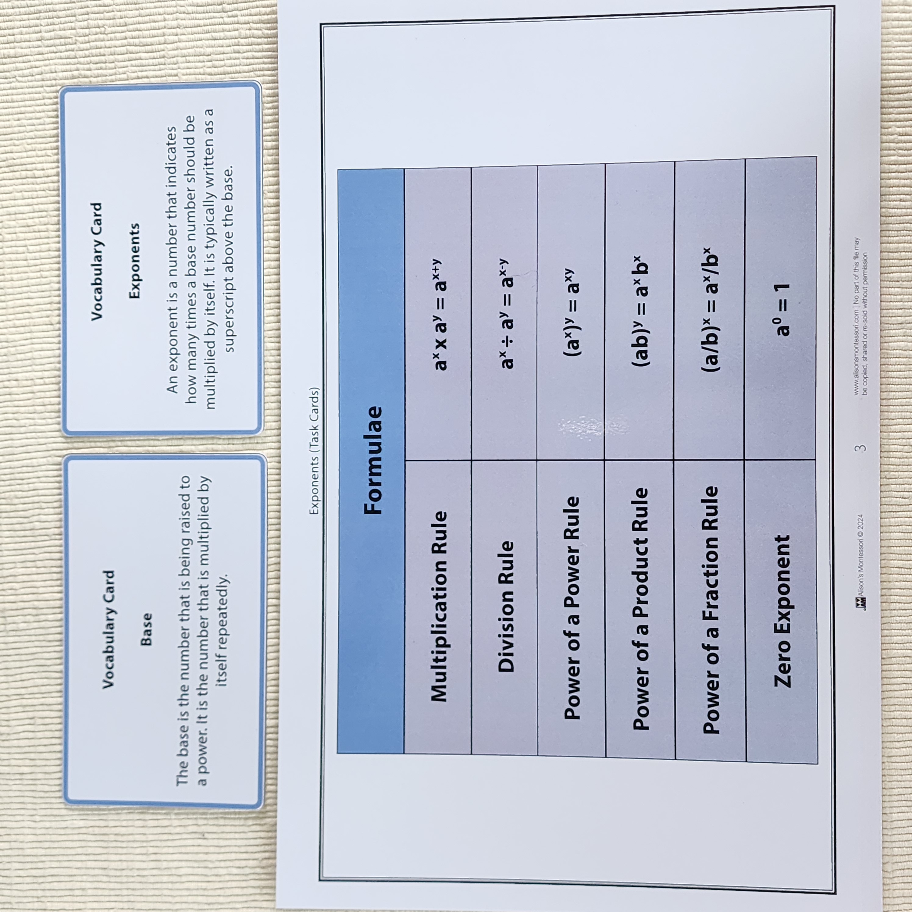 Montessori Curriculum Materials